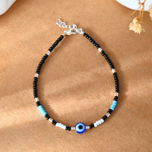 Meera Jaipur Evil eye silver bracelet