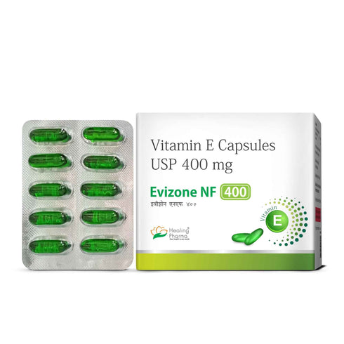 Healing Pharma Evizone NF 400 Capsules with Vitamin E 400 mg