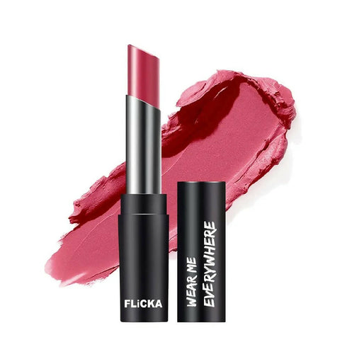 FLiCKA Wear Me Everywhere Creamy Matte Lipstick Fan Of The Tan | Pink