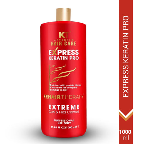 Kt Professional Express Keratin Pro Treatment Protein Enriched Formula for Damage Repair Curl & Frizz Control 1000ml