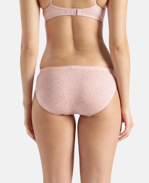 Jockey Medium Coverage Cotton Mid Waist Bikini With Concealed Waistband | Assorted Prints | Pack of 3