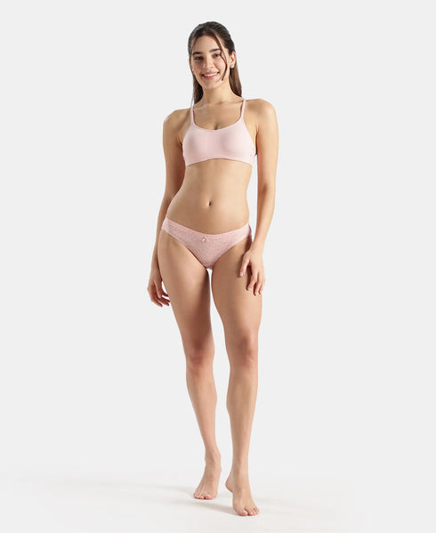 Jockey Medium Coverage Cotton Mid Waist Bikini With Concealed Waistband | Assorted Prints | Pack of 3