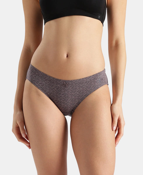 Jockey Medium Coverage Cotton Mid Waist Bikini With Concealed Waistband | Assorted Prints | Pack of 3
