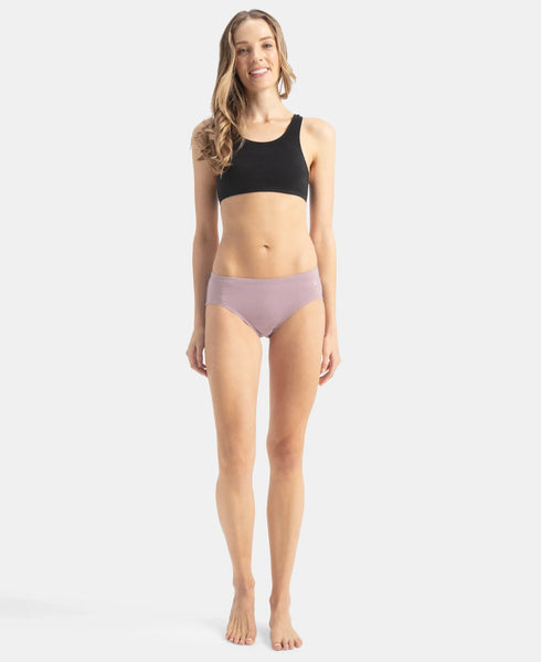 Jockey High Coverage Cotton High Waist Hipster With Concealed Waistband | Assorted Colors | Pack of 3