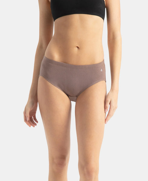 Jockey High Coverage Cotton High Waist Hipster With Concealed Waistband | Assorted Colors | Pack of 3
