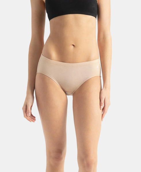Jockey High Coverage Cotton High Waist Hipster With Concealed Waistband | Assorted Colors | Pack of 3