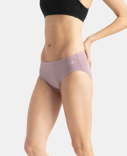 Jockey High Coverage Cotton High Waist Hipster With Concealed Waistband | Assorted Colors | Pack of 3