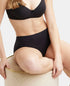 Jockey Wirefree Padded Cotton Stretch Full Coverage T-Shirt Bra with Broad Fabric Straps - Black