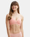 Jockey Wirefree Padded Cotton Stretch Full Coverage T-Shirt Bra with Cross Over Fit - Candlelight Peach