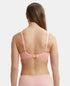 Jockey Wirefree Padded Cotton Stretch Full Coverage T-Shirt Bra with Cross Over Fit - Candlelight Peach