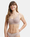 Jockey Wirefree Non Padded Cotton Stretch Full Coverage Everyday Bra with Concealed Shaper Panel - Mocha