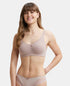 Jockey Wirefree Non Padded Cotton Stretch Full Coverage Everyday Bra with Concealed Shaper Panel - Mocha