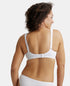 Jockey Wirefree Padded Cotton Stretch Full Coverage Plus Size Bra with Broad Cushioned Fabric Strap - White