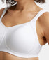 Jockey Wirefree Padded Cotton Stretch Full Coverage Plus Size Bra with Broad Cushioned Fabric Strap - White