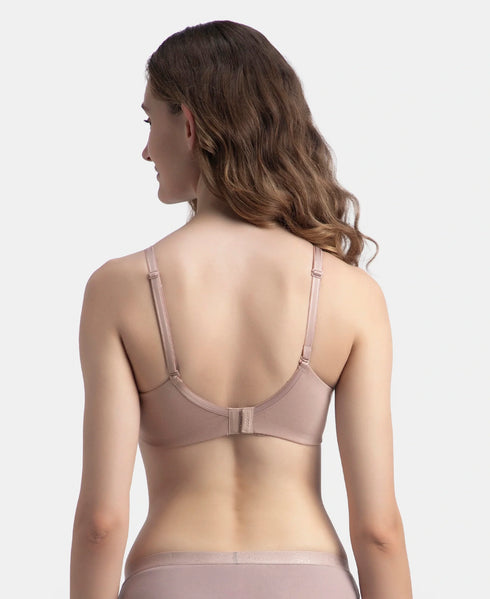 Jockey Wirefree Non Padded Cotton Stretch Full Coverage Everyday Bra with Concealed Underband - Mocha