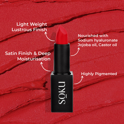 Soku Cosmetic Censored !! Creamy Matte Lipstick - Fiery Desire