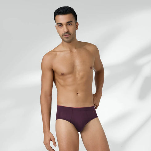 XYXX Uno Modal Briefs - Plum Red