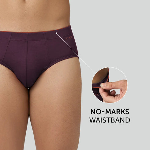 XYXX Uno Modal Briefs - Plum Red