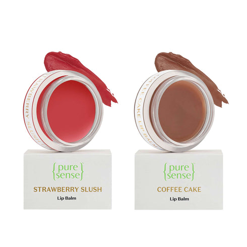 PureSense Strawberry Slush Lip Balm 5ml + Coffee Cake Lip Balm 5ml | From the makers of Parachute Advansed