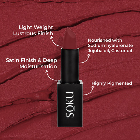 Soku Cosmetic Censored !! Creamy Matte Lipstick - Forbidden Fruit