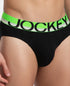 Jockey Cotton Rib Solid Brief with Ultrasoft Waistband | New Black | Pack of 2