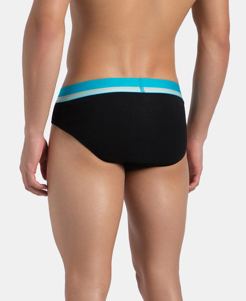 Jockey Cotton Rib Solid Brief with Ultrasoft Waistband | New Black | Pack of 2