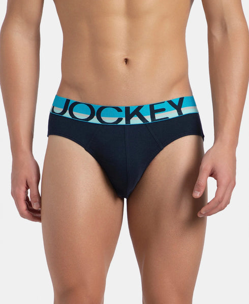 Jockey Cotton Rib Solid Brief with Ultrasoft Waistband | Navy