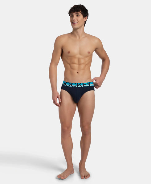 Jockey Cotton Rib Solid Brief with Ultrasoft Waistband | Navy