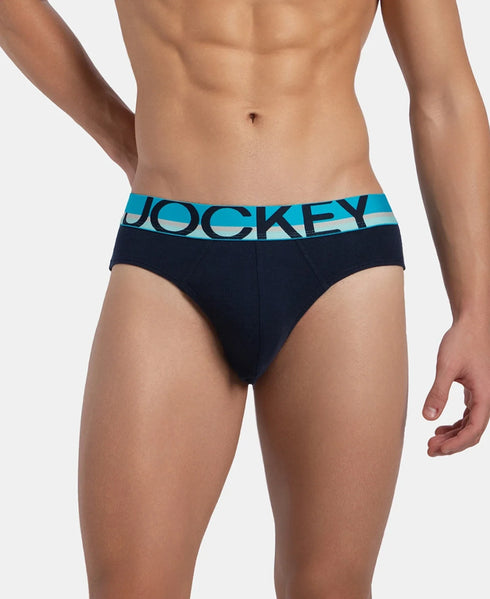 Jockey Cotton Rib Solid Brief with Ultrasoft Waistband | Navy