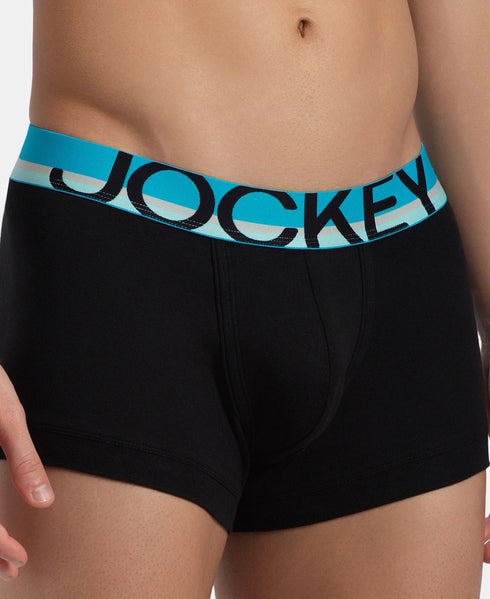 Jockey Cotton Ribbed Trunk | New Black 2 Pack