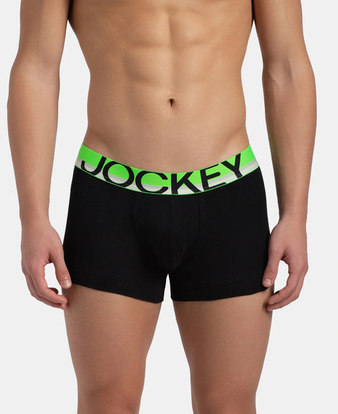 Jockey Cotton Ribbed Trunk | New Black 2 Pack