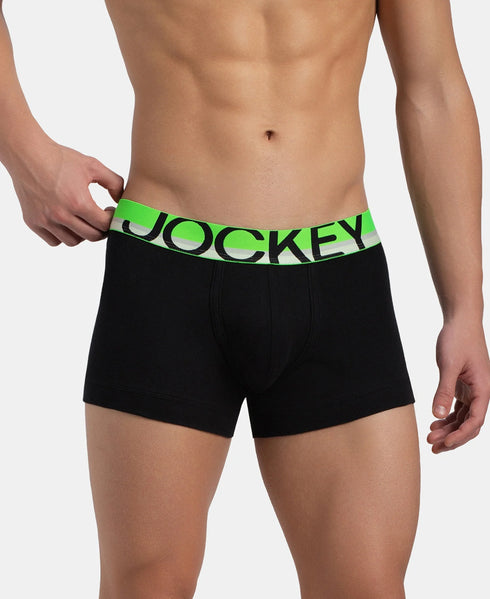 Jockey Cotton Ribbed Trunk | New Black 2 Pack