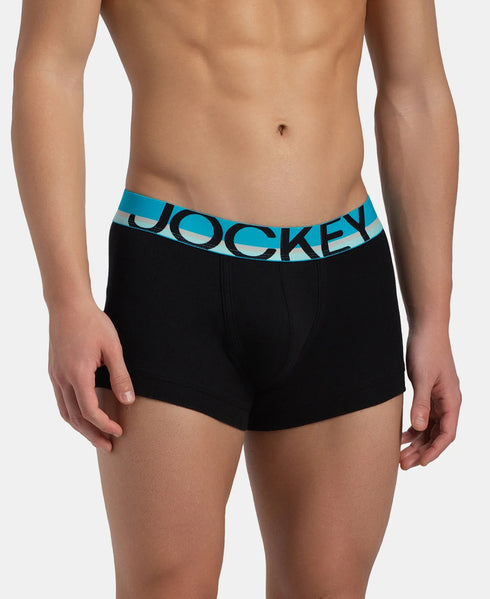 Jockey Cotton Ribbed Trunk | New Black 2 Pack