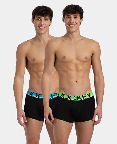 Jockey Cotton Ribbed Trunk | New Black 2 Pack