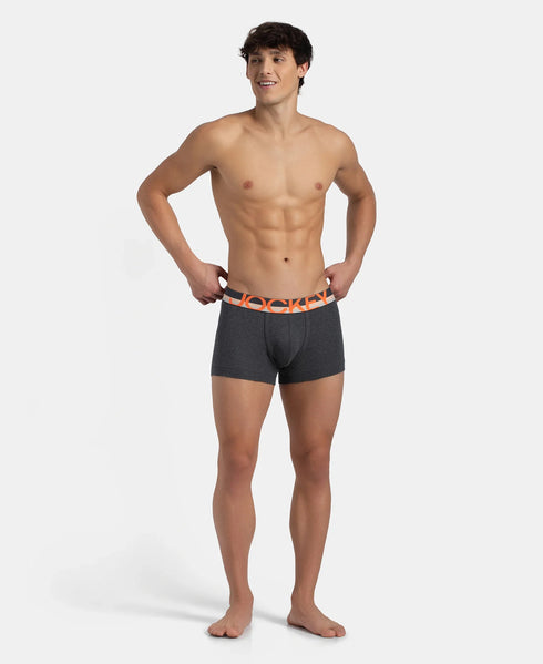 Jockey Cotton Ribbed Trunk | Charcoal Melange