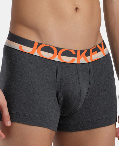 Jockey Cotton Ribbed Trunk | Charcoal Melange