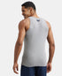 Jockey Pack of 3 Super Combed Cotton Rib Round Neck Sleeveless Vest | White| Grey Melange| Teal Green| Black And Neon Blue