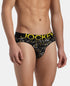 Jockey Cotton Elastane Printed Brief | Black Empire Yellow