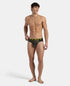 Jockey Cotton Elastane Printed Brief | Black Empire Yellow