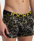 Jockey Cotton Elastane Printed Trunk | Black Empire Yellow