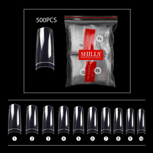 Shills Professional PKT 500pcs French Nail Tips Clear