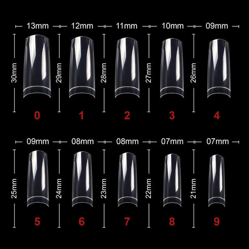 Shills Professional PKT 500pcs French Nail Tips Clear