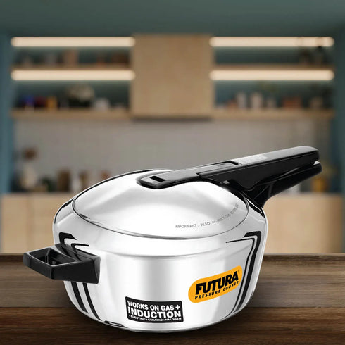 Hawkins Induction Futura Stainless Steel 4 Litre Stainless Steel Pressure Cooker