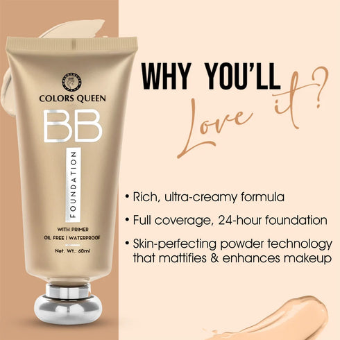 Colors Queen BB Oil Free Foundation | 60 ML