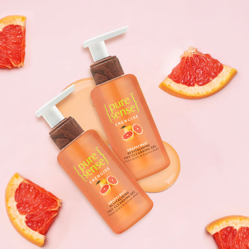 PureSense Energise Grapefruit Revitalising Face Cleansing Gel (Face Wash) Pack fo 2 | From the makers of Parachute Advansed