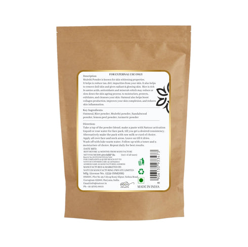 Natuur Oats, Mulethi & Rice Face Pack 100gm