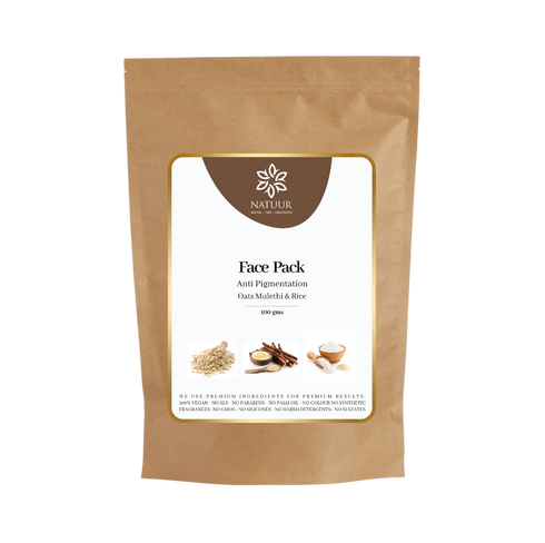Natuur Oats, Mulethi & Rice Face Pack 100gm