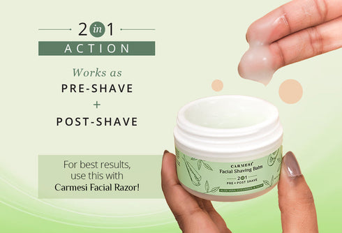 Carmesi Facial Shaving Balm - 2 in 1 Pre & Post Shave
