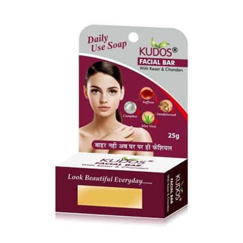Kudos Facial Bar with Kesar & Chandan Soap