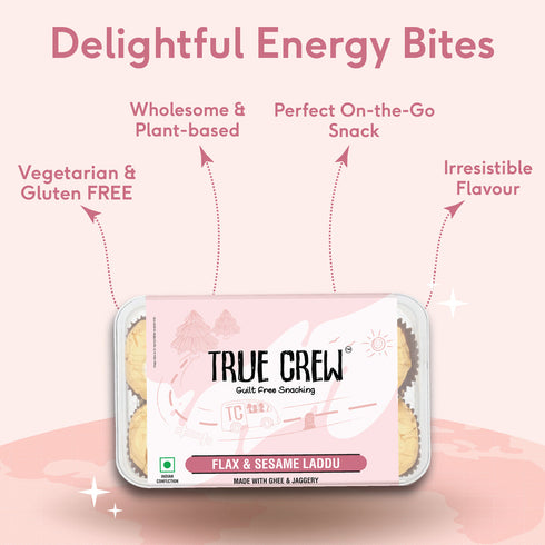 Sri Sri tattva True crew - Flax & saseme laddu